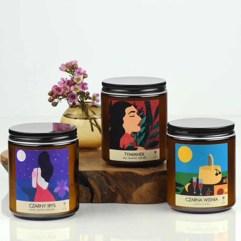 Zestaw trzech świec sojowych 220 g