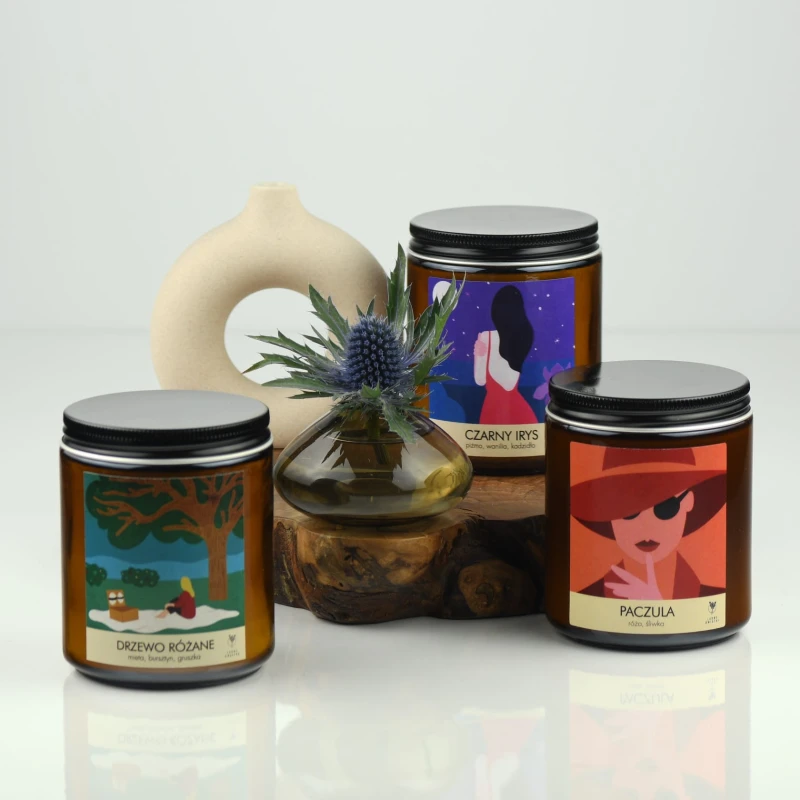 Zestaw trzech świec sojowych 220 g