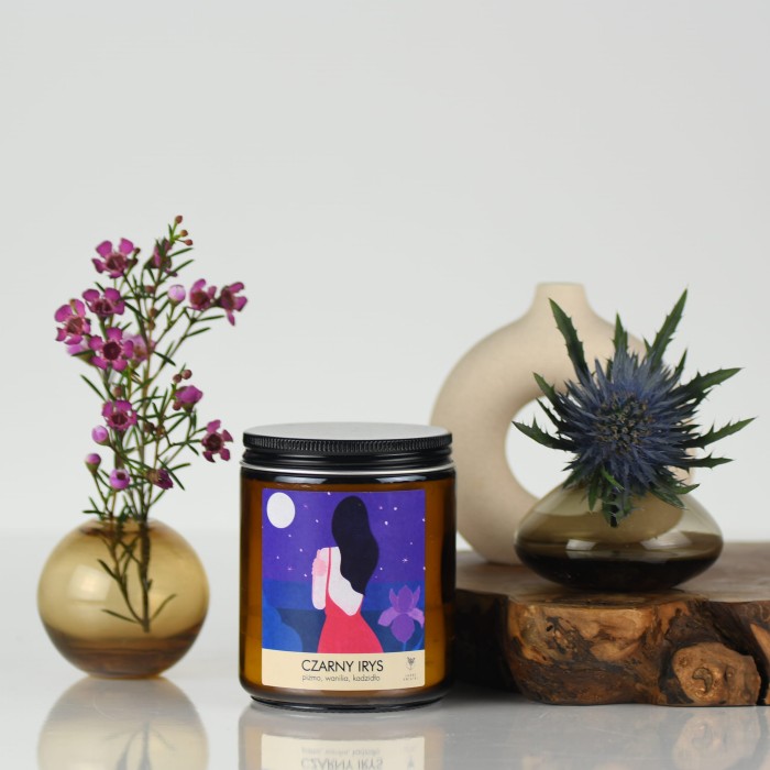 Świeca sojowa CZARNY IRYS 220g