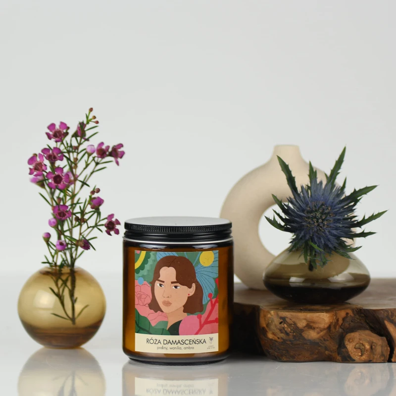 Świeca sojowa RÓŻA DAMASCEŃSKA 220g