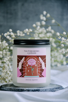 RÓŻA DAMASCEŃSKA Z PRALINAMI świeca sojowa 220g