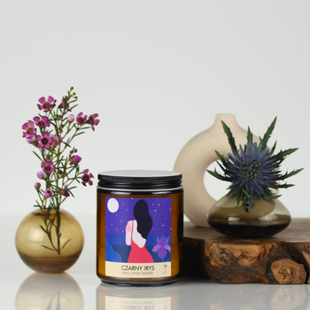 Świeca sojowa CZARNY IRYS 220g